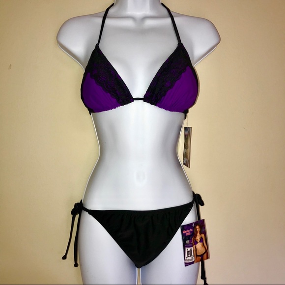 Chica Rica Other - NWT Chica Rica Grape & Lace Triangle Top